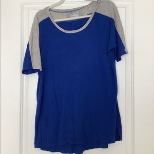 Under Armour Blue and Grey Loose Tee (size L)